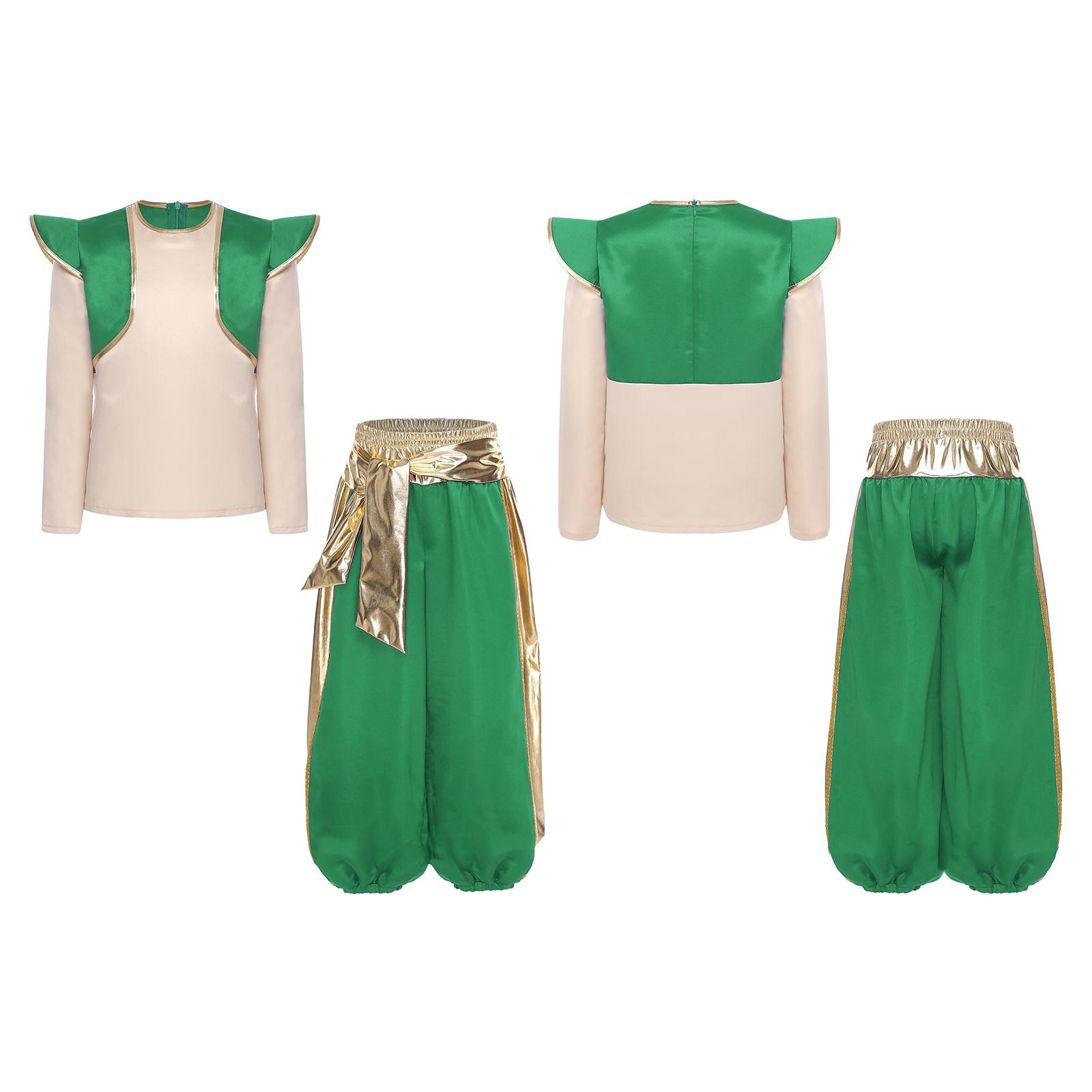 Boys Arabian Prince Costume - Metallic Shiny Harem Pants & Fake 2-Piece Top for Halloween Cosplay 3-4 Years
Boys Arabian Prince Costume - Metallic Shiny Harem Pants & Fake 2-Piece Top for Halloween Cosplay 3-4 Years