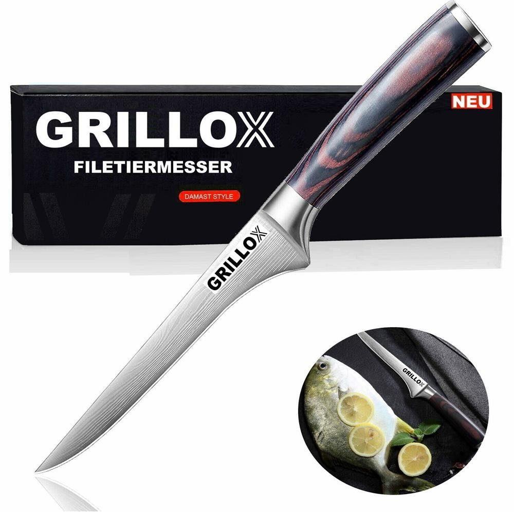 GRILLOX Філейний ніж Професійний ніж для обвалювання 15 см Кухонний ніж Нержавіюча сталь Гострий
GRILLOX Філейний ніж Професійний ніж для обвалювання 15 см Кухонний ніж Нержавіюча сталь Гострий