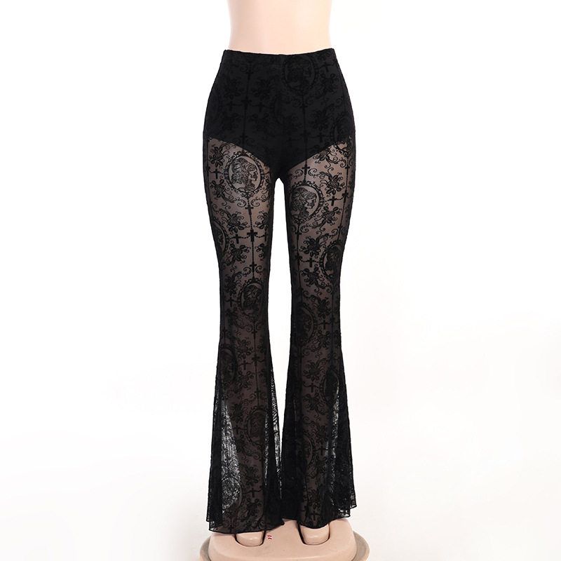 Jy22162 Dark Lace Sexy High-Waisted Pants 2025 New Gothic Style Slim Fit Flared Long Pants for Women Black S
Jy22162 Dark Lace Sexy High-Waisted Pants 2025 New Gothic Style Slim Fit Flared Long Pants for Women Black S