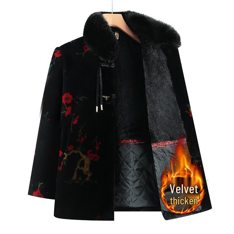 Winter Velvet Jacket with Fur Collar for Seniors - Thick, Loose Faux Mink Cotton-Padded Coat for Moms and Grandmothers 5XL (150-165 jin) червоний
Winter Velvet Jacket with Fur Collar for Seniors - Thick, Loose Faux Mink Cotton-Padded Coat for Moms and Grandmothers 5XL (150-165 jin) червоний