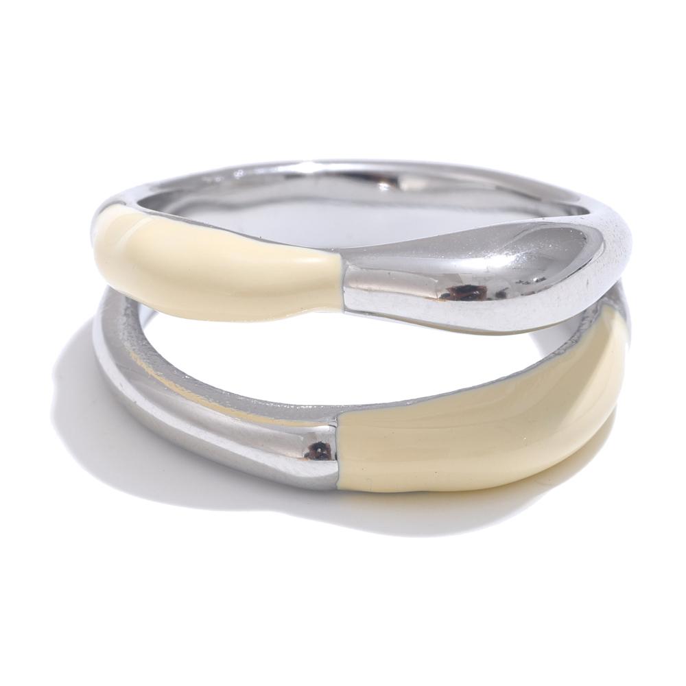 Yhpup Stainless Steel Exquisite Ring Beige Enamel Fashion 18k Gold Platinum PVD Plated Daily Finger Jewelry Bijoux for Women 6
Yhpup Stainless Steel Exquisite Ring Beige Enamel Fashion 18k Gold Platinum PVD Plated Daily Finger Jewelry Bijoux for Women 6
