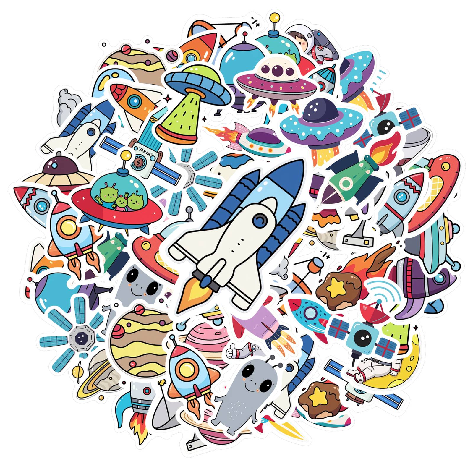 35pcs Cute UFO Stickers Whimsical Astronaut Astronaut Stickers Rocket Graffiti For Laptop Luggage Scrapbook Diary Sticker
35pcs Cute UFO Stickers Whimsical Astronaut Astronaut Stickers Rocket Graffiti For Laptop Luggage Scrapbook Diary Sticker