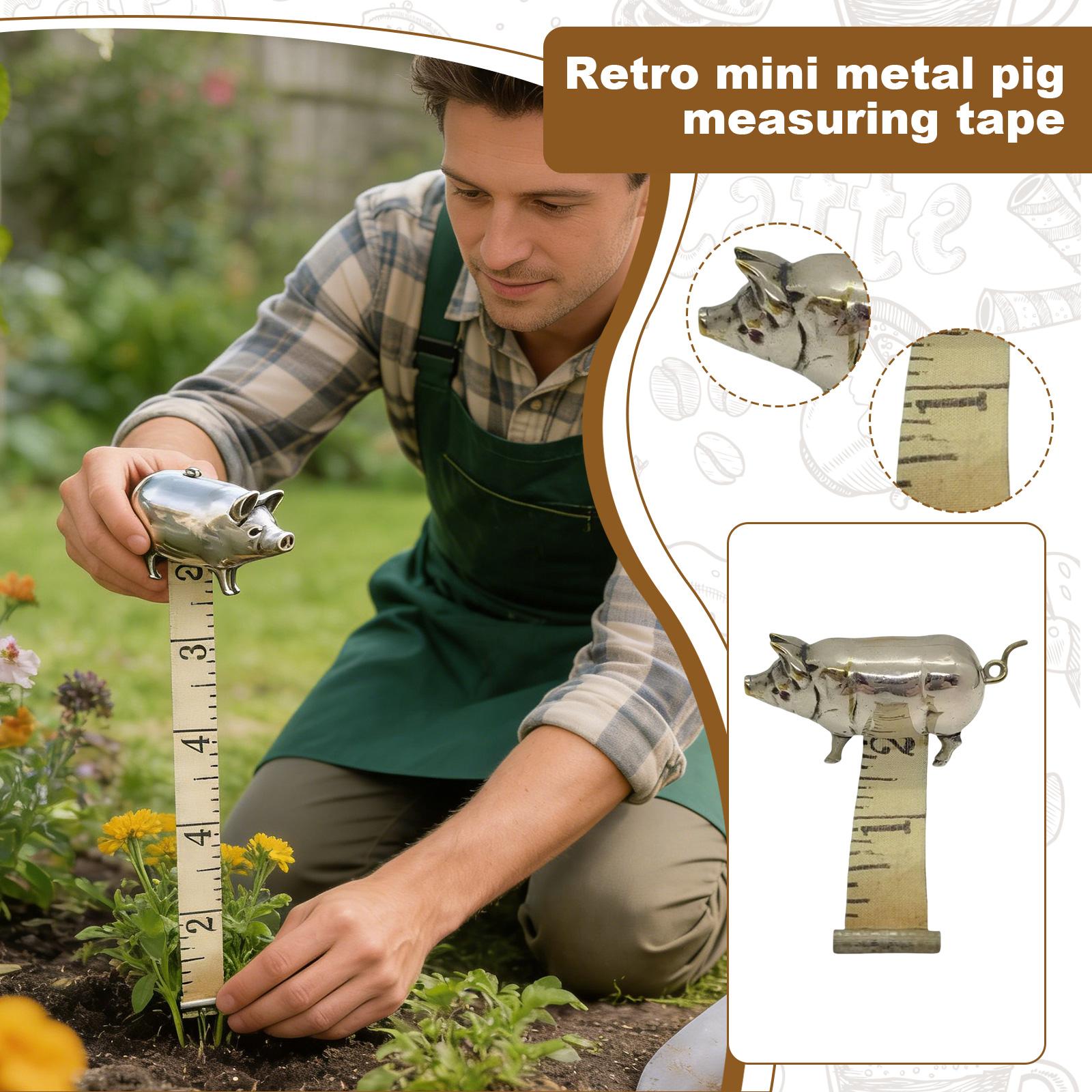 Vintage Metal Pig Measuring Tape, A Collectible Measuring Tool And Gift. One Size
Vintage Metal Pig Measuring Tape, A Collectible Measuring Tool And Gift. One Size