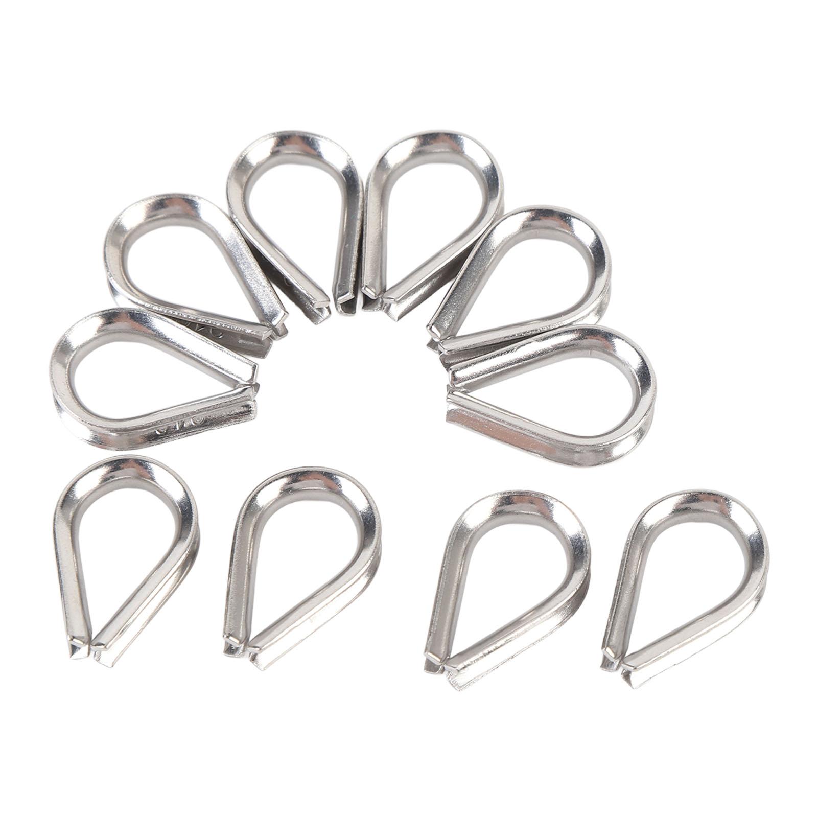 10PCS 316 Stainless Steel Thimble Thick Wire Rope Thimbles Heavy Duty M3 Triangle Rings for Rigging
10PCS 316 Stainless Steel Thimble Thick Wire Rope Thimbles Heavy Duty M3 Triangle Rings for Rigging
