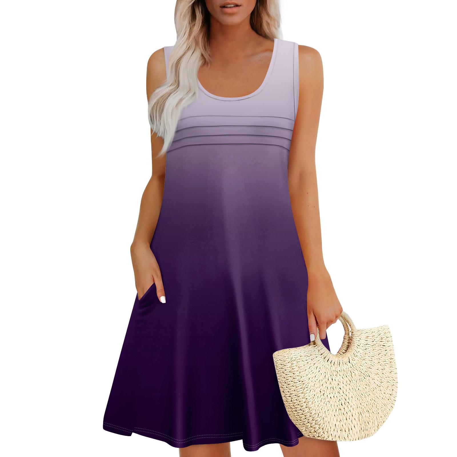 Womens Summer Dresses Loose Sleeveless Sundresses Dress With Pockets XXL фіолетовий
Womens Summer Dresses Loose Sleeveless Sundresses Dress With Pockets XXL фіолетовий