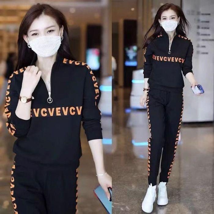 Casual Fashion Suit for Women, Spring and Autumn Fashionable Half-zip Sweatshirt, Western Style Sportswear Two-piece Set 4XL чорний
Casual Fashion Suit for Women, Spring and Autumn Fashionable Half-zip Sweatshirt, Western Style Sportswear Two-piece Set 4XL чорний