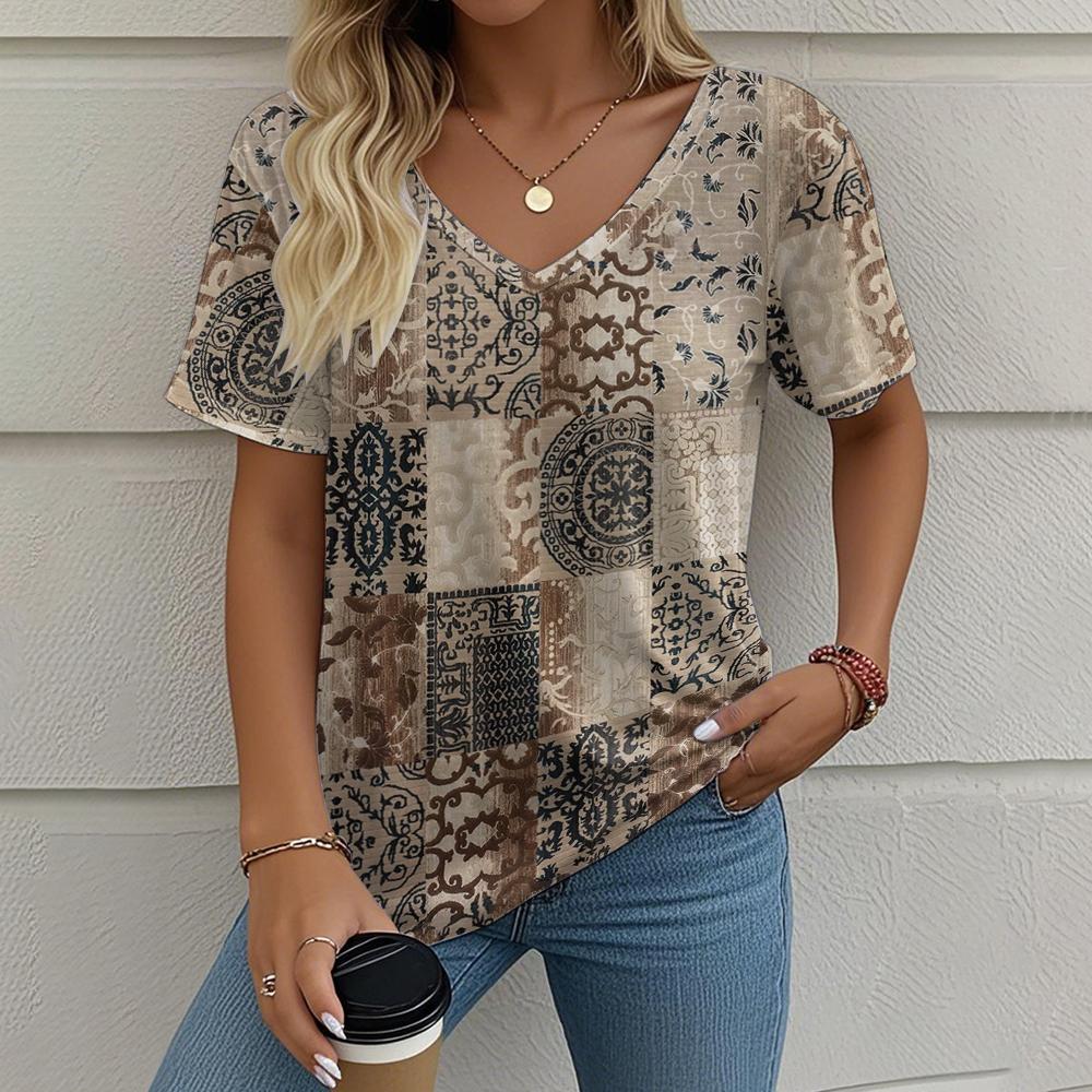 Vintage Women s T-shirt Ethnic Group Print Summer Crew Neck Short Sleeve Outdoor Casual T Shirts Female Oversized Clothing 3XL
Vintage Women s T-shirt Ethnic Group Print Summer Crew Neck Short Sleeve Outdoor Casual T Shirts Female Oversized Clothing 3XL