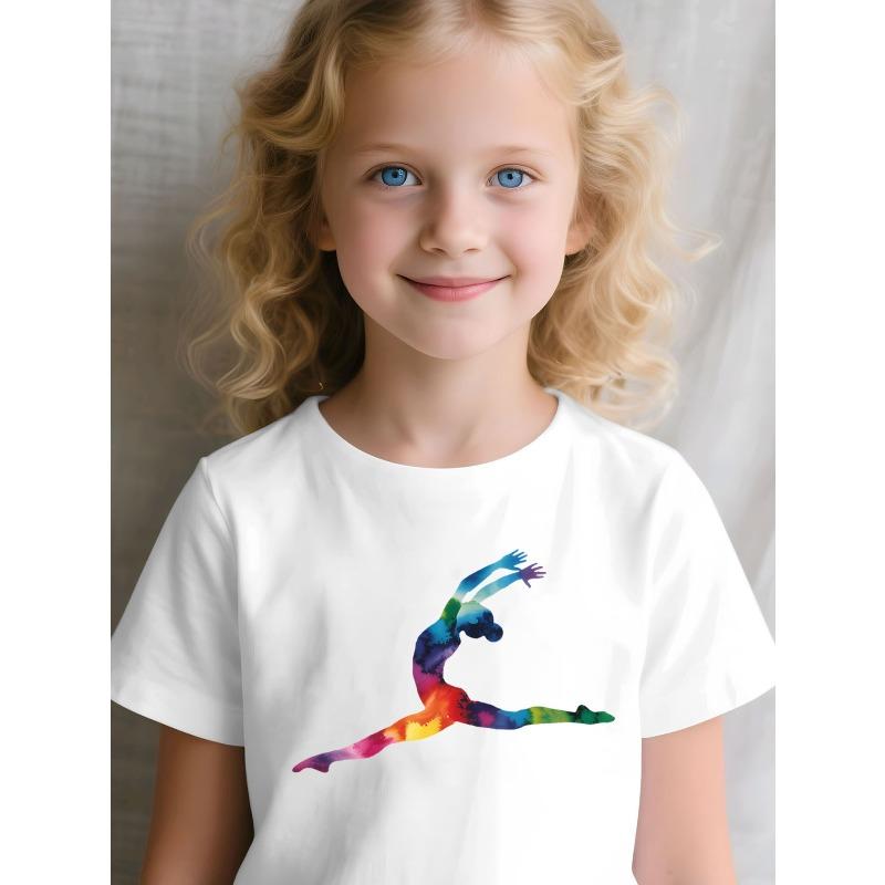 European sizes White Short Sleeve T-Shirt with Ballerina & Ballet Dancer Print - Breathable Summer Dance Outfit for to Kids 164cm білий
European sizes White Short Sleeve T-Shirt with Ballerina & Ballet Dancer Print - Breathable Summer Dance Outfit for to Kids 164cm білий