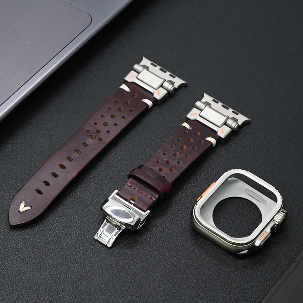 Horse Leather Strap for Apple Watch Ultra 49mm 10 46mm Band+case Iwatch Series 9 8 7 6 5 SE 45mm 44mm Butterfly Buckle Bracelet 44mm
Horse Leather Strap for Apple Watch Ultra 49mm 10 46mm Band+case Iwatch Series 9 8 7 6 5 SE 45mm 44mm Butterfly Buckle Bracelet 44mm