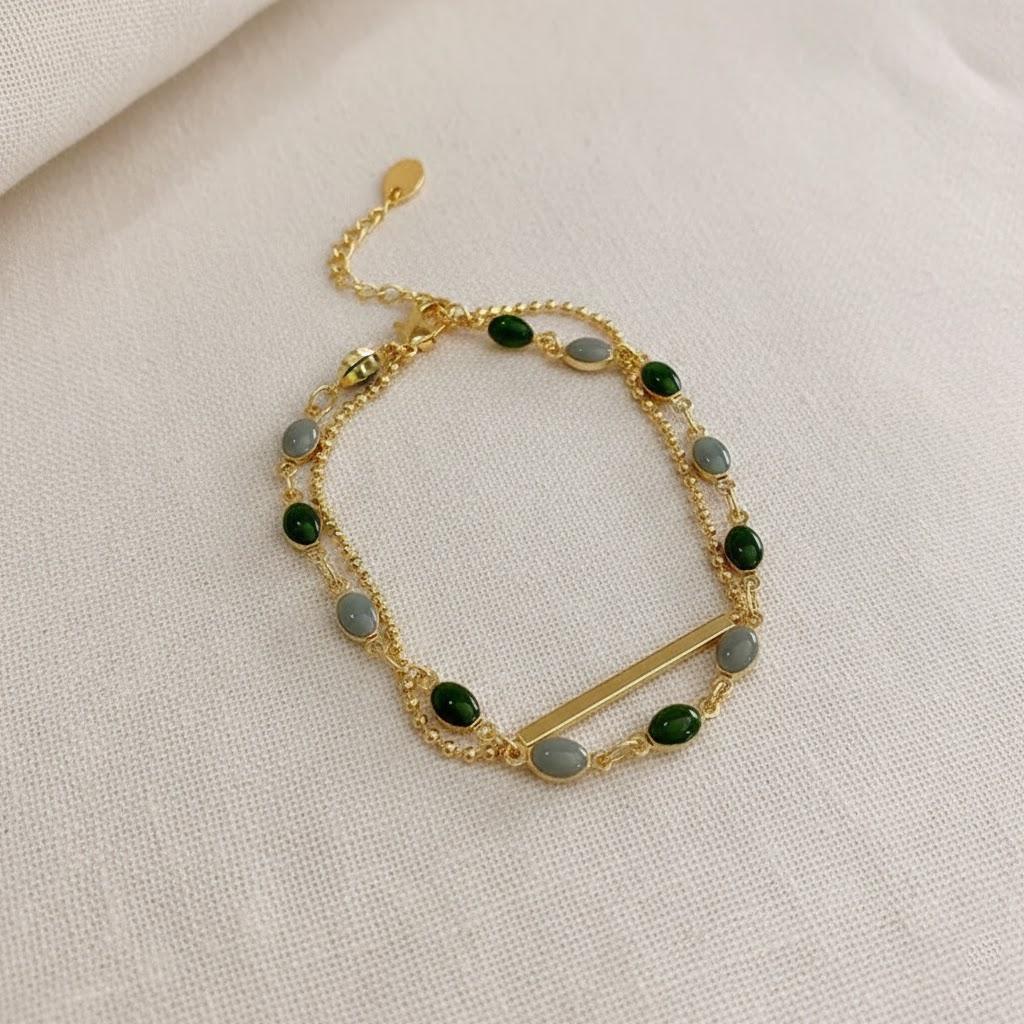 Vintage Gold Color Zircon Beaded Double Layer Adjustable Bracelet for Women Elegant Accessory золотий
Vintage Gold Color Zircon Beaded Double Layer Adjustable Bracelet for Women Elegant Accessory золотий
