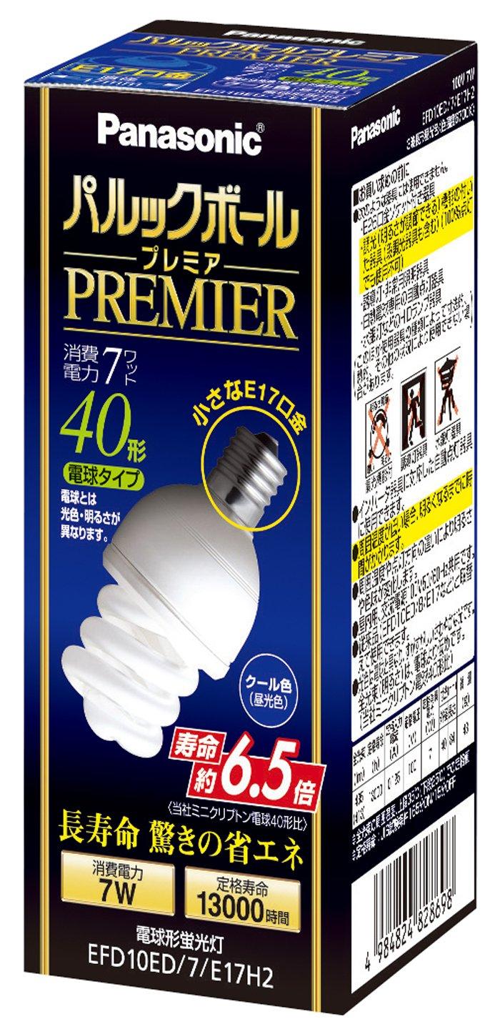Panasonic Palook Ball Premier D10 type cool color light bulb 40 type base diameter 17mm 441 lm EFD10ED7E17H2
Panasonic Palook Ball Premier D10 type cool color light bulb 40 type base diameter 17mm 441 lm EFD10ED7E17H2
