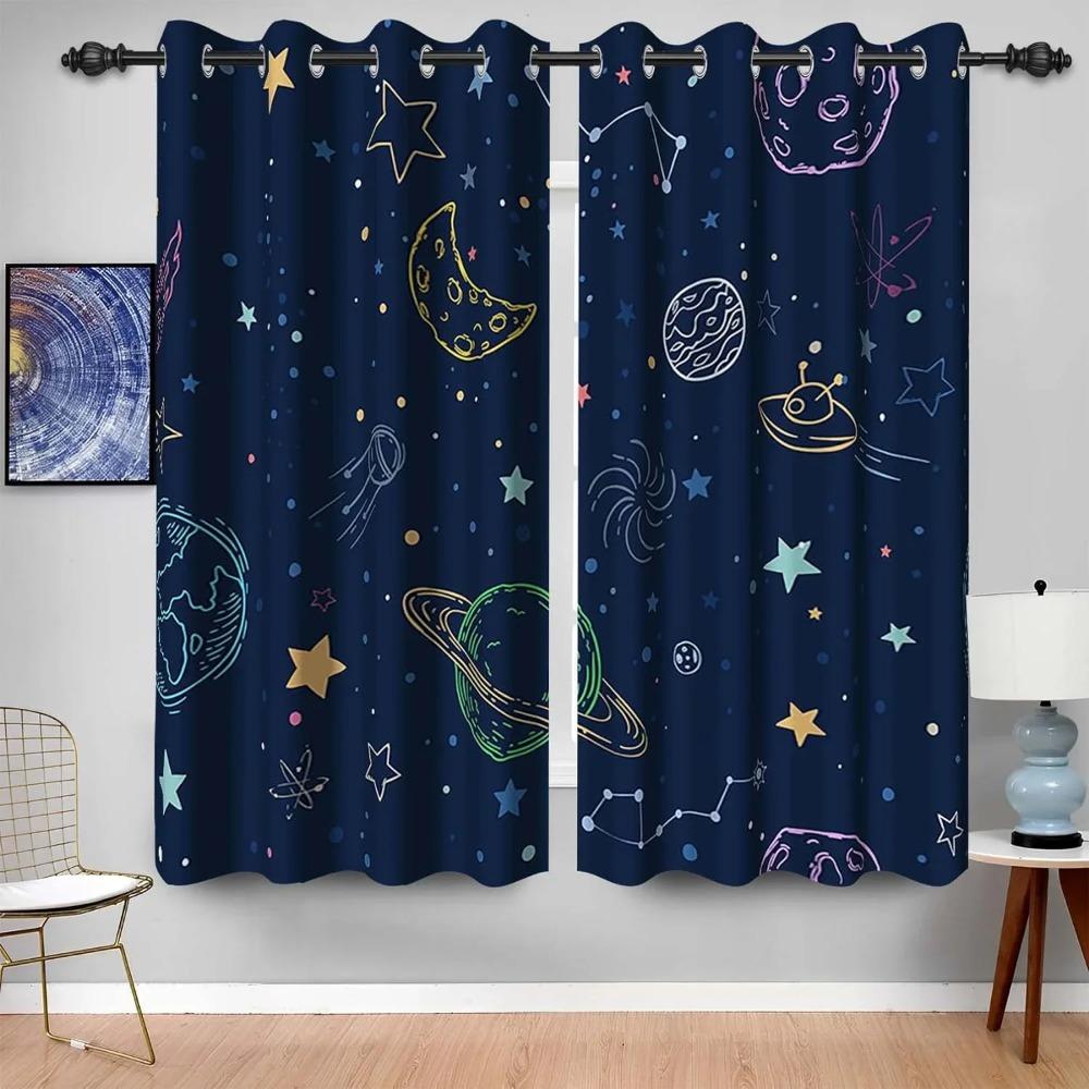 Outer space Galaxy Galaxy Universe Funny Kids Boys Child Light Filtering Drapes Decor 2 Panels Curtains For Bedroom Living Room 100W160H(CM)40x63in&Hook
Outer space Galaxy Galaxy Universe Funny Kids Boys Child Light Filtering Drapes Decor 2 Panels Curtains For Bedroom Living Room 100W160H(CM)40x63in&Hook