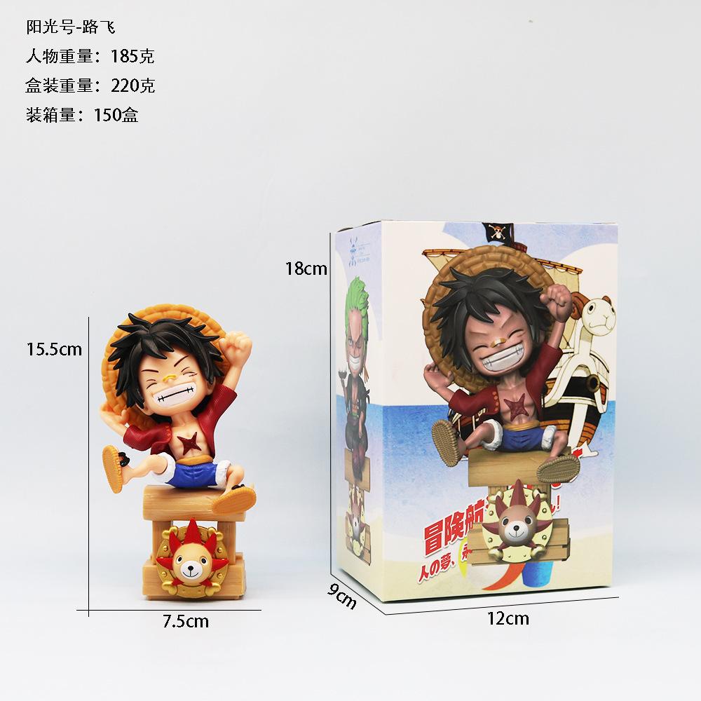 One Piece Luffy Zoro Sanji Figure Q Version Thousand Sunny Base Pvc Anime Collectible Model Doll Toy 15CM
One Piece Luffy Zoro Sanji Figure Q Version Thousand Sunny Base Pvc Anime Collectible Model Doll Toy 15CM