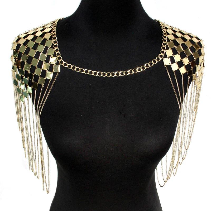 Euro-American Punk Shoulder Chain & Pendant Necklace for Women - Stylish Body Jewelry золотой
Euro-American Punk Shoulder Chain & Pendant Necklace for Women - Stylish Body Jewelry золотой