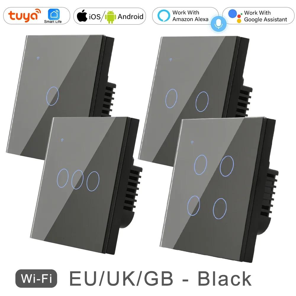 Tuya WiFi Smart On Off Light Switch 220V Power Button Wall Touch Alexa Google Home Voice With Without No Neutral Wire EU Two Way Live and Neutral&1-Gang чорний
Tuya WiFi Smart On Off Light Switch 220V Power Button Wall Touch Alexa Google Home Voice With Without No Neutral Wire EU Two Way Live and Neutral&1-Gang чорний