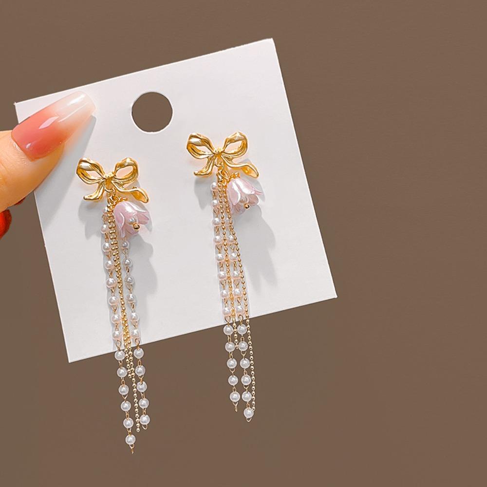 Pearl Flowers Bell Orchids Ear Pendant Bell Orchids Dangle Earrings Wedding Party фиолетовый
Pearl Flowers Bell Orchids Ear Pendant Bell Orchids Dangle Earrings Wedding Party фиолетовый