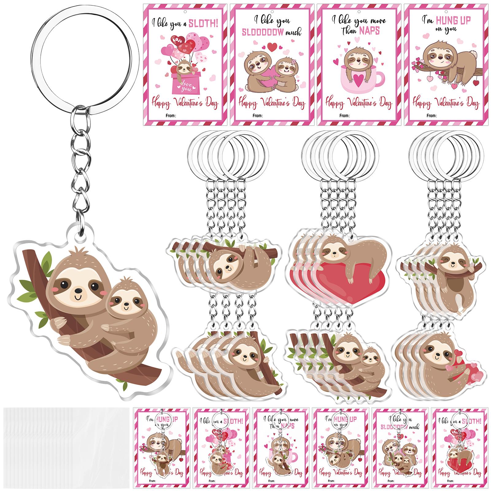 24 Set Valentines Day Sloth Keychains With Valentines Greeting Cards Valentine Gift For Sloth Lovers Classroom Exchange Boys Girls Goody Bag Favors
24 Set Valentines Day Sloth Keychains With Valentines Greeting Cards Valentine Gift For Sloth Lovers Classroom Exchange Boys Girls Goody Bag Favors