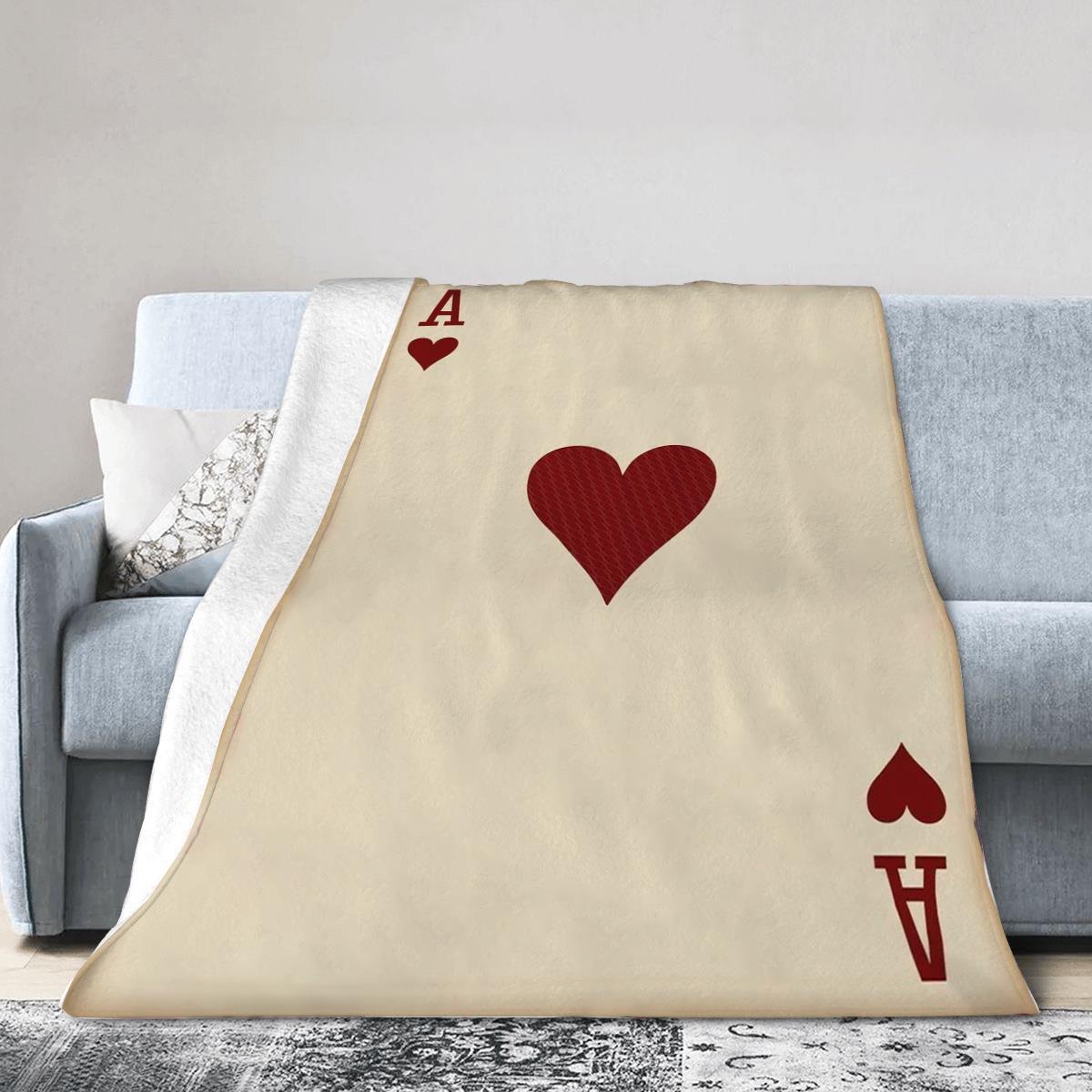 Beige and red poker card patterns Flannel printed blanket suitable for all seasons suitable for living room office sofa travel 75x100cm (30x40inch)
Beige and red poker card patterns Flannel printed blanket suitable for all seasons suitable for living room office sofa travel 75x100cm (30x40inch)