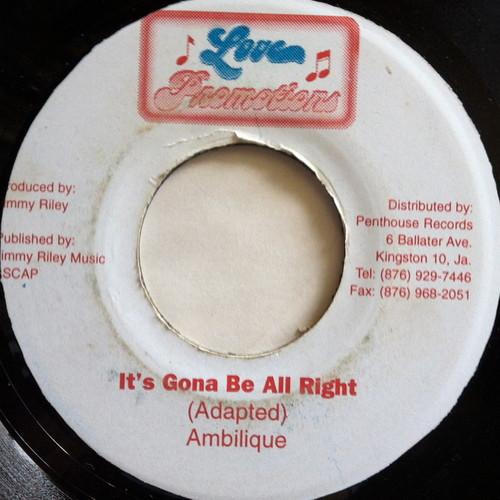 7inch Record AMBELIQUE - It s Gona Be All Right NONE Love Promotions Jamaica Reggae, Ska & Dub Used
7inch Record AMBELIQUE - It s Gona Be All Right NONE Love Promotions Jamaica Reggae, Ska & Dub Used