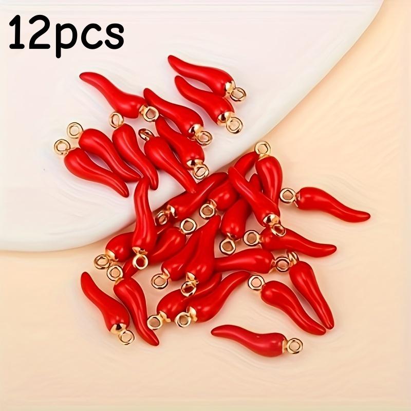 12 vibrant 3D red chili pendant - gold pendant, used for jewelry making, handmade necklaces, bracelets, earring crafts, with uni 12pcs
12 vibrant 3D red chili pendant - gold pendant, used for jewelry making, handmade necklaces, bracelets, earring crafts, with uni 12pcs