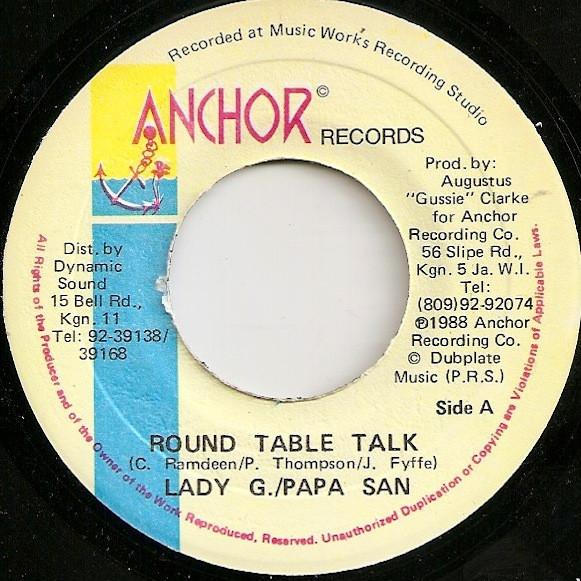 7-дюймовая пластинка LADY G / PAPA SAN - Round Table Talk НИКАКОЙ Anchor Records 1988 Ямайка Регги, Ска и Даб Б/У
7-дюймовая пластинка LADY G / PAPA SAN - Round Table Talk НИКАКОЙ Anchor Records 1988 Ямайка Регги, Ска и Даб Б/У