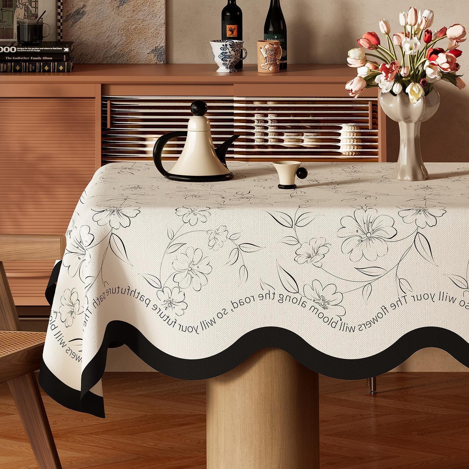 Retro Striped Table Cover Leather Plant Flower Pattern Rectangular Non Disposable Waterproof Tablecloth Wave Border Oil Desk Mat rectangle 80x120cm
Retro Striped Table Cover Leather Plant Flower Pattern Rectangular Non Disposable Waterproof Tablecloth Wave Border Oil Desk Mat rectangle 80x120cm