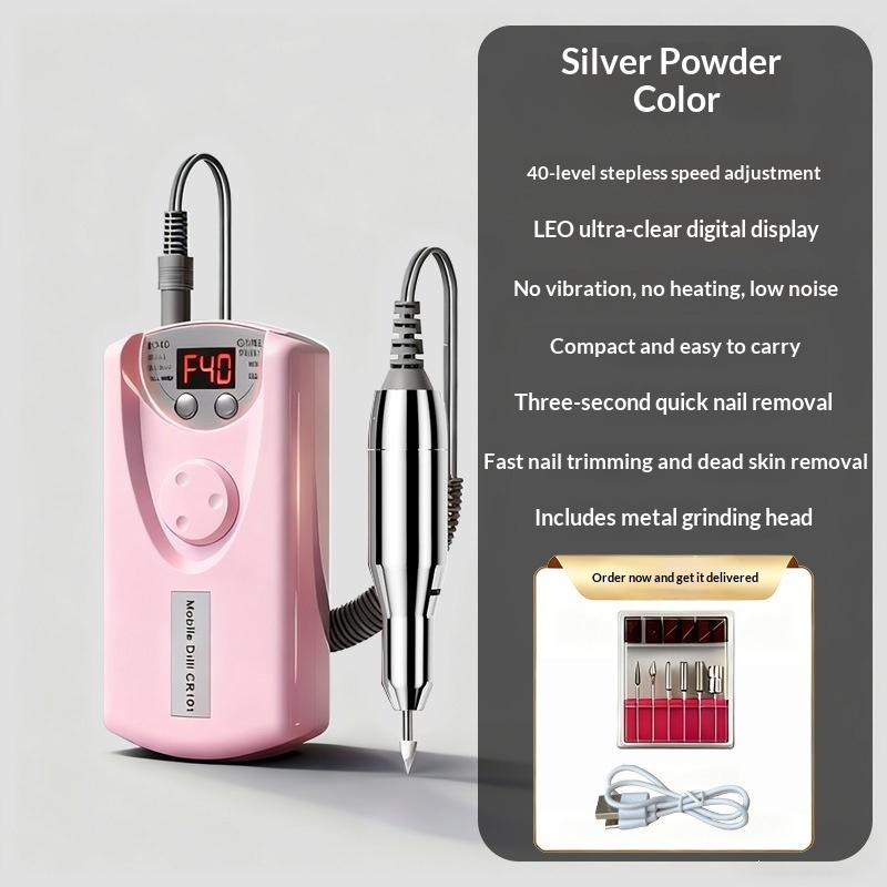 Nail Drill Machine Pro Lathe Nail Milling Cutter Rechargeable Nail Art Electric Sander Motor Polisher With 6 Polishing Head as the picture
Nail Drill Machine Pro Lathe Nail Milling Cutter Rechargeable Nail Art Electric Sander Motor Polisher With 6 Polishing Head as the picture