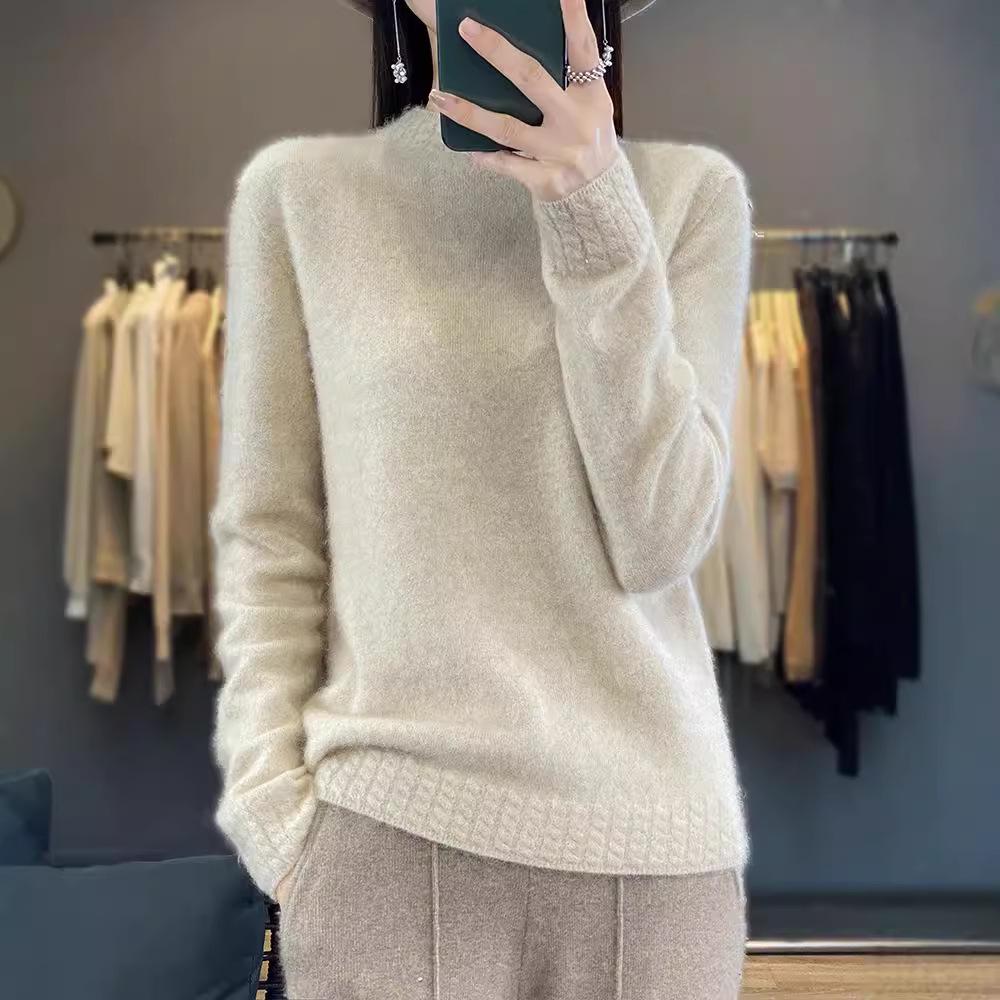 Women s 100% Wool Slim Fit Half High Neck Sweater - Long Sleeve, Versatile Knit Pullover for Autumn and Winter 2XL: 135-150 jin
Women s 100% Wool Slim Fit Half High Neck Sweater - Long Sleeve, Versatile Knit Pullover for Autumn and Winter 2XL: 135-150 jin