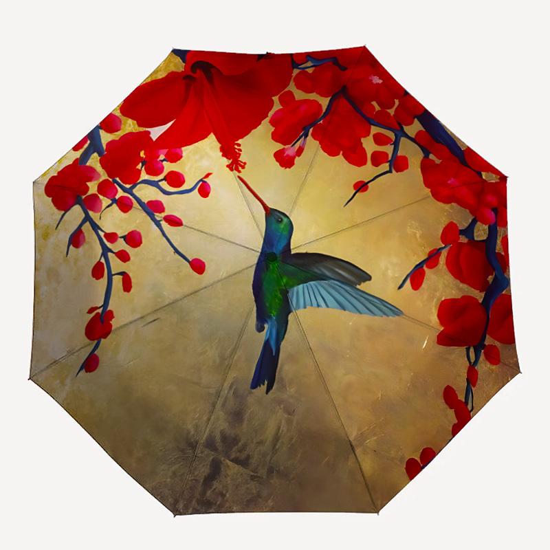 1pc Hummingbird Blossom Automatic Open/Close Umbrella with Folding feature Compact Travel Umbrella, Lightweight design, for Commuting, Business075
1pc Hummingbird Blossom Automatic Open/Close Umbrella with Folding feature Compact Travel Umbrella, Lightweight design, for Commuting, Business075