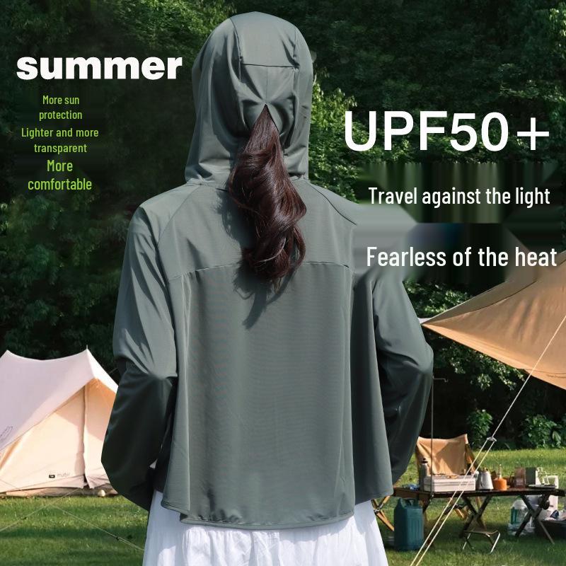 Женская куртка из ледяного шелка с защитой от солнца UPF 50 и черным козырьком - Летняя уличная куртка для защиты кожи от УФ-лучей One Size (Recommended 80-150 Jin)
Женская куртка из ледяного шелка с защитой от солнца UPF 50 и черным козырьком - Летняя уличная куртка для защиты кожи от УФ-лучей One Size (Recommended 80-150 Jin)