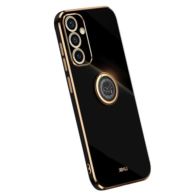 XINLI For Samsung Galaxy A35 5G Phone Case with Kickstand Plating Gold Edge Soft TPU Cover Black
XINLI For Samsung Galaxy A35 5G Phone Case with Kickstand Plating Gold Edge Soft TPU Cover Black
