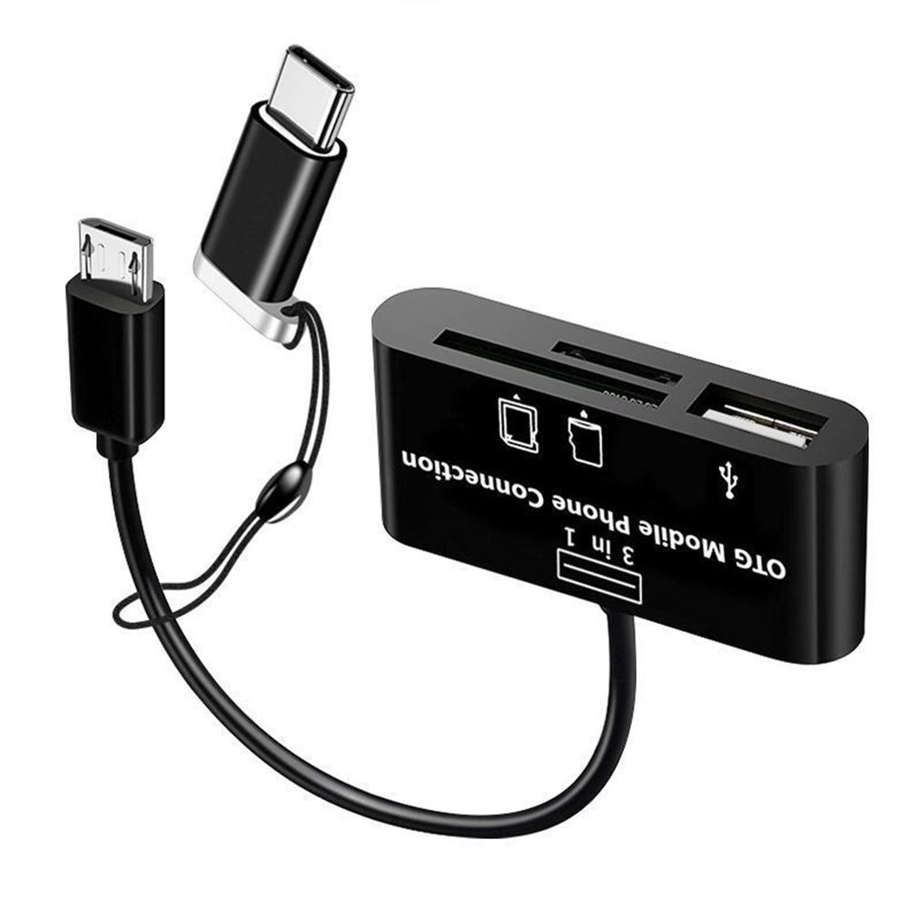 Multifunction Card Reader TF/SD/U Disk/Mobile Phone Camera Type-C OTG Universal Expansion Card Reader чорний
Multifunction Card Reader TF/SD/U Disk/Mobile Phone Camera Type-C OTG Universal Expansion Card Reader чорний