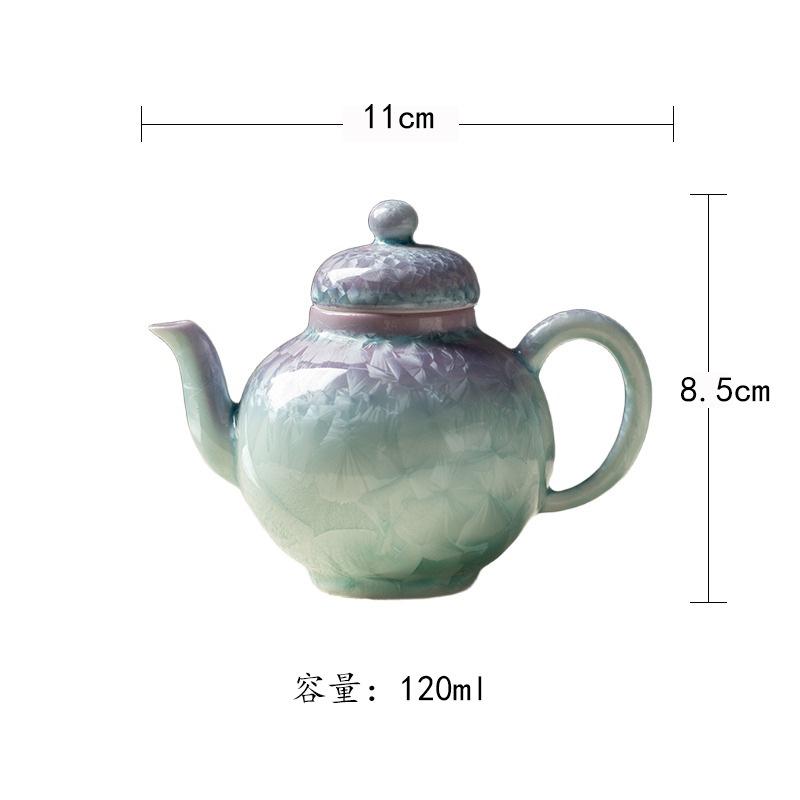 120ml Crystal Glaze Teapot Boutique Tea Infuser Pot Tea Soaking Kettle With Ball Hole Teaware Accessories Collection Decorations
120ml Crystal Glaze Teapot Boutique Tea Infuser Pot Tea Soaking Kettle With Ball Hole Teaware Accessories Collection Decorations