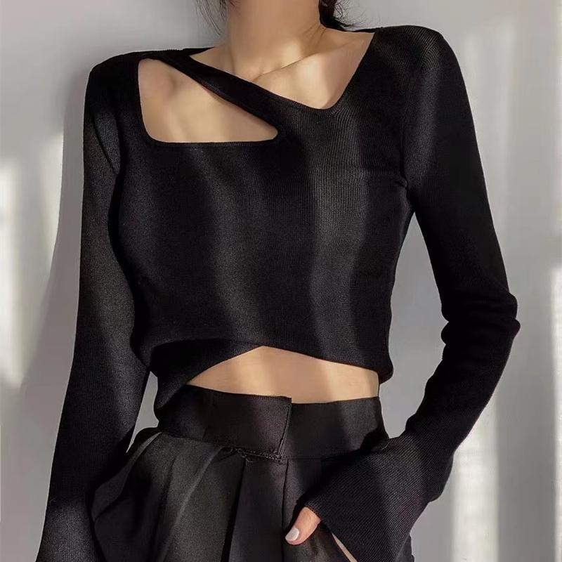 Осенняя облегающая трикотажная футболка с длинным рукавом, женская уличная черная основа с вырезом, сексуальные футболки, женские модные нижние элегантные повседневные женские футболки 24615 One Size чёрный
Осенняя облегающая трикотажная футболка с длинным рукавом, женская уличная черная основа с вырезом, сексуальные футболки, женские модные нижние элегантные повседневные женские футболки 24615 One Size чёрный