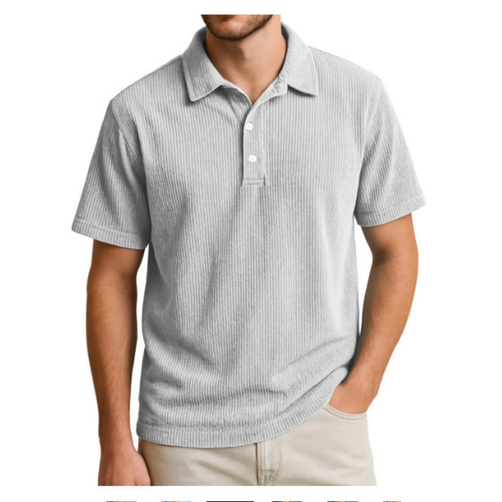 Men s Casual Stylish Corduroy Short-sleeved T-shirt - Men s Lightweight Business Breathable Sports Shirt XL білий
Men s Casual Stylish Corduroy Short-sleeved T-shirt - Men s Lightweight Business Breathable Sports Shirt XL білий