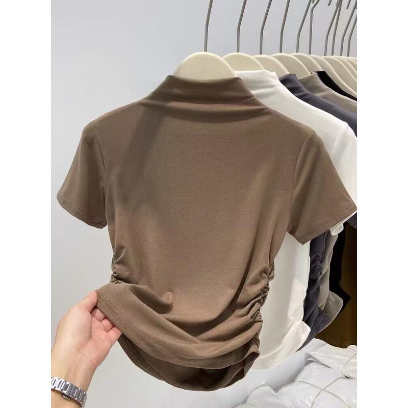 2024 Plus Size Ruched Waist Semi-High Neck Short Sleeve Tee - Slimming Spring/Autumn Fashion Top 4XL (180-200 jin)
2024 Plus Size Ruched Waist Semi-High Neck Short Sleeve Tee - Slimming Spring/Autumn Fashion Top 4XL (180-200 jin)