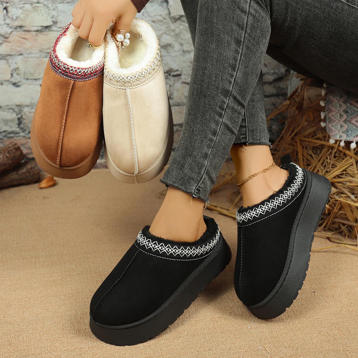 Женские зимние ботинки: Модные тапочки с закрытым носком, толстой платформенной подошвой и теплой хлопковой подкладкой 37 чёрный
Женские зимние ботинки: Модные тапочки с закрытым носком, толстой платформенной подошвой и теплой хлопковой подкладкой 37 чёрный