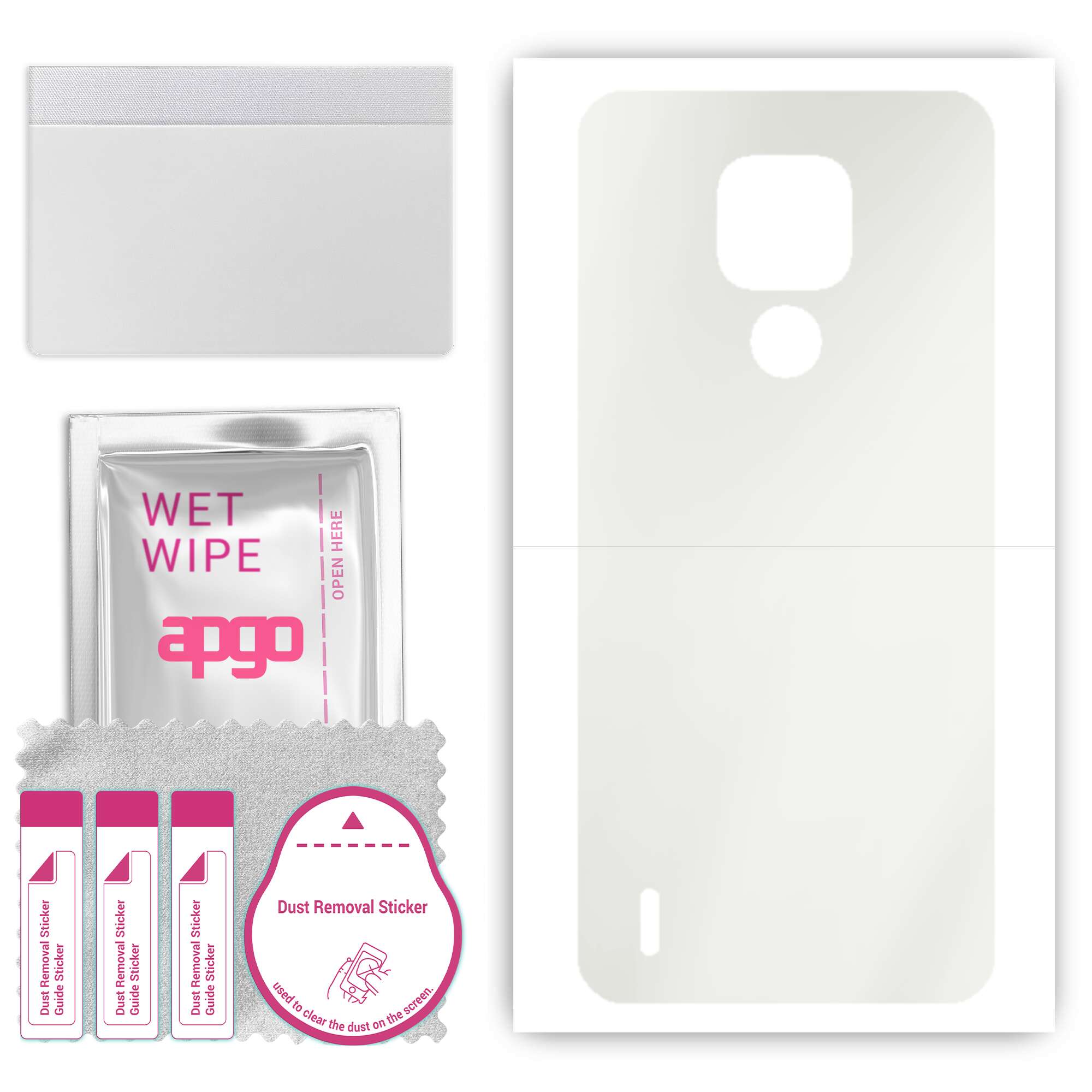 apgo MATTE Protective Skin Sticker for the back compatible with Motorola Moto E7, Wrap Film, Hydrogel Film, Flexible, Soft TPU with positioning layer
apgo MATTE Protective Skin Sticker for the back compatible with Motorola Moto E7, Wrap Film, Hydrogel Film, Flexible, Soft TPU with positioning layer
