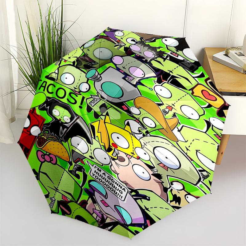 Invader ZimGIR Themed Automatic Opening and Closing Umbrella, Compact Travel Umbrella, Lightweight and Portable, Suitable for Beach Commutin
Invader ZimGIR Themed Automatic Opening and Closing Umbrella, Compact Travel Umbrella, Lightweight and Portable, Suitable for Beach Commutin
