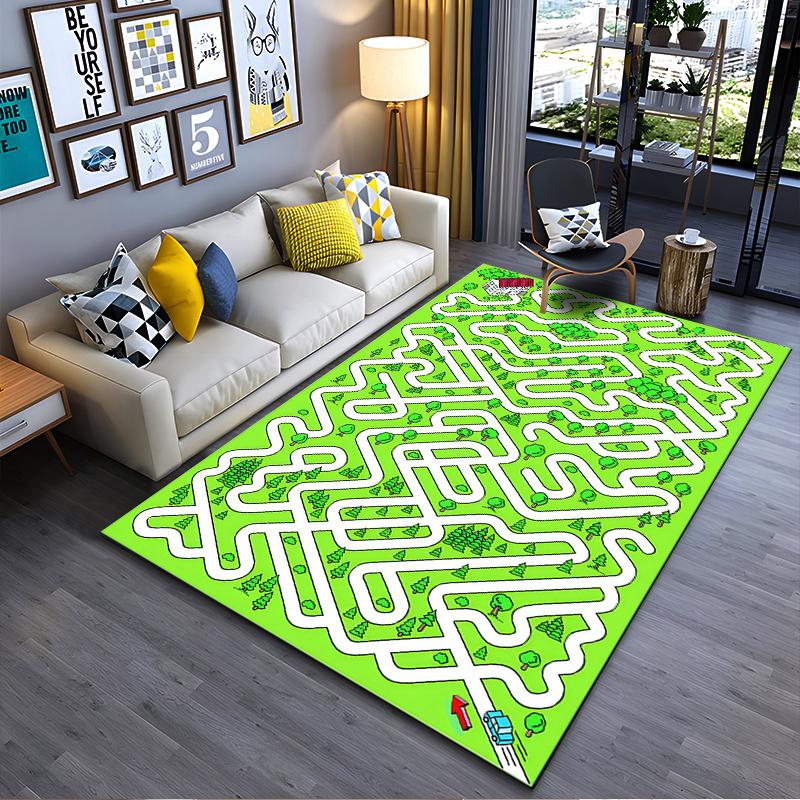 Green Maze Carpet with House and Trees Decorative Design Suitable for use as an anti-slip game mat for living room and bedroom sofas 40x60cm( 15x23in )
Green Maze Carpet with House and Trees Decorative Design Suitable for use as an anti-slip game mat for living room and bedroom sofas 40x60cm( 15x23in )
