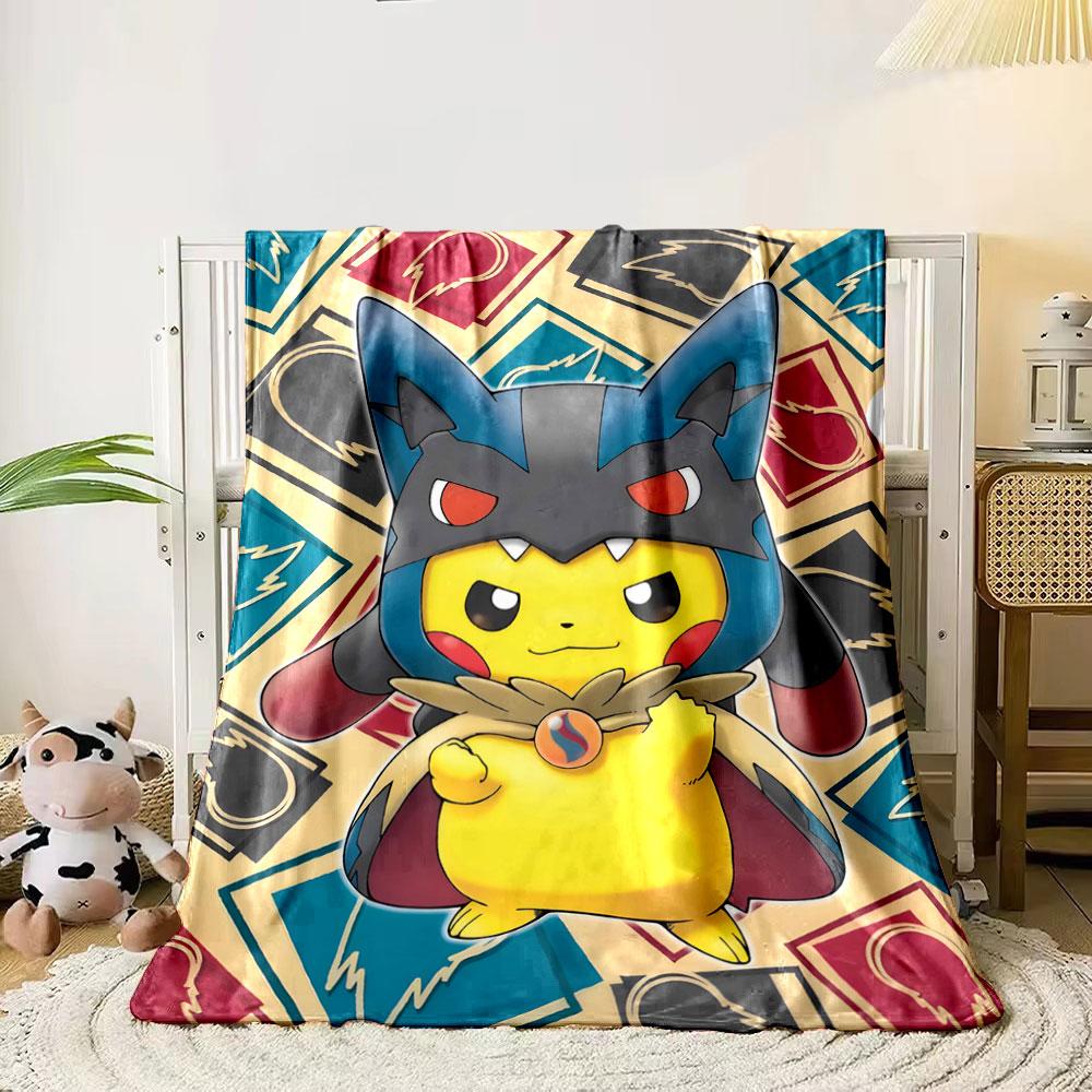Pikachu wearing Lucario costume on a background of colorful cards. for all seasons blanket lunch break throw gift 80cm x 120cm
Pikachu wearing Lucario costume on a background of colorful cards. for all seasons blanket lunch break throw gift 80cm x 120cm