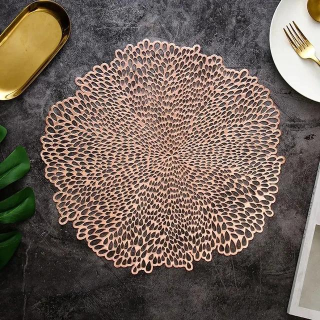 38см Настольная подставка Лист Круглые подставки Ажурные ПВХ Пшеница Защита от ожогов Термостойкие Ресторан Изоляционные коврики Декор Салфетка 1pc розового золота
38см Настольная подставка Лист Круглые подставки Ажурные ПВХ Пшеница Защита от ожогов Термостойкие Ресторан Изоляционные коврики Декор Салфетка 1pc розового золота