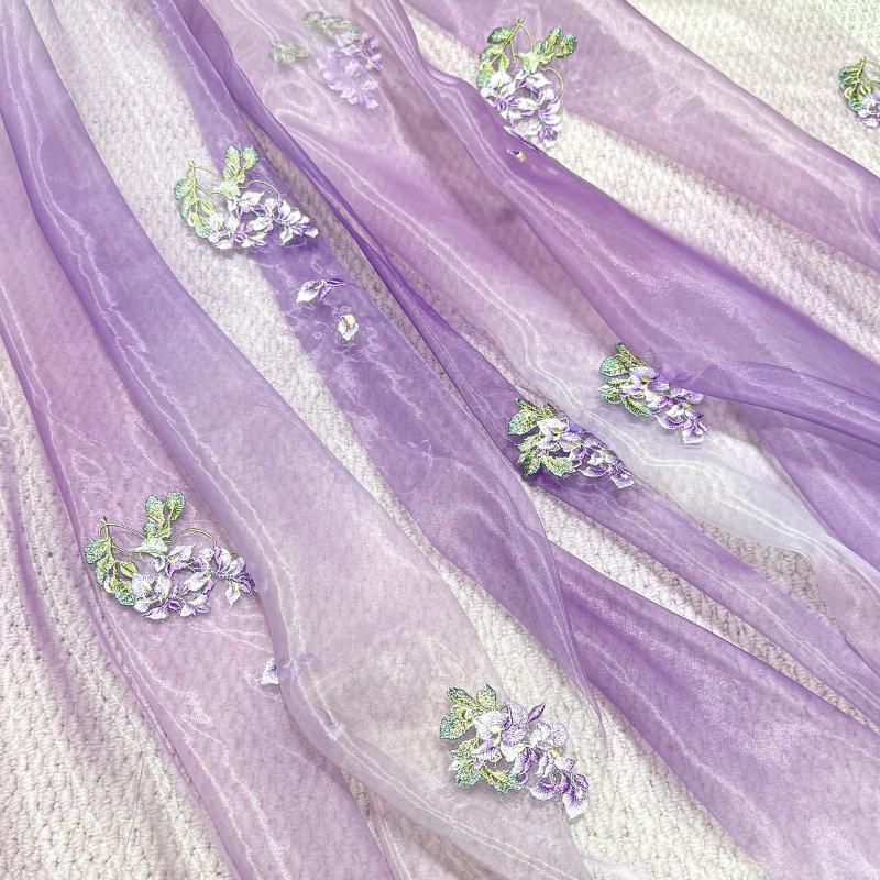 Wisteria Embroidery Fabric DIY Hanfu Ancient Style Cheongsam Fabric Summer Skirt Children Clothing Baby Clothes Designer Fabric 50x150cm
Wisteria Embroidery Fabric DIY Hanfu Ancient Style Cheongsam Fabric Summer Skirt Children Clothing Baby Clothes Designer Fabric 50x150cm