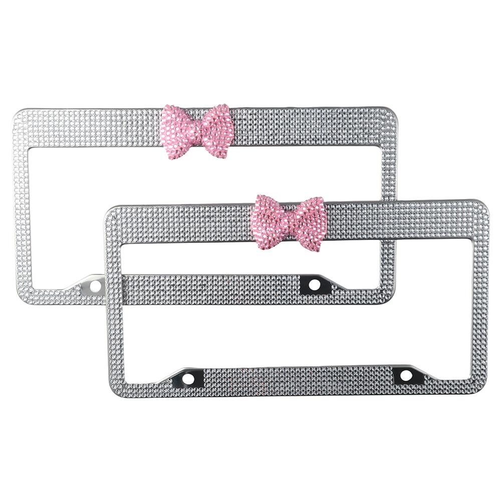 2 Pack Rhinestone with Bow Design Car Plate Covers License Bracket Holder for US Vehicle рожевий
2 Pack Rhinestone with Bow Design Car Plate Covers License Bracket Holder for US Vehicle рожевий