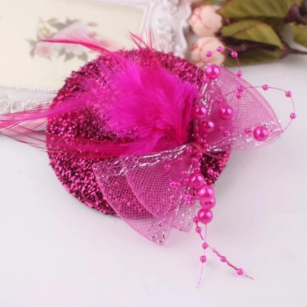 Cute Glitter Girl Fascinator Hat Mesh Cocktail Hat Feather Headwear Dance Girl Hair Accessory рожевий червоний колір
Cute Glitter Girl Fascinator Hat Mesh Cocktail Hat Feather Headwear Dance Girl Hair Accessory рожевий червоний колір