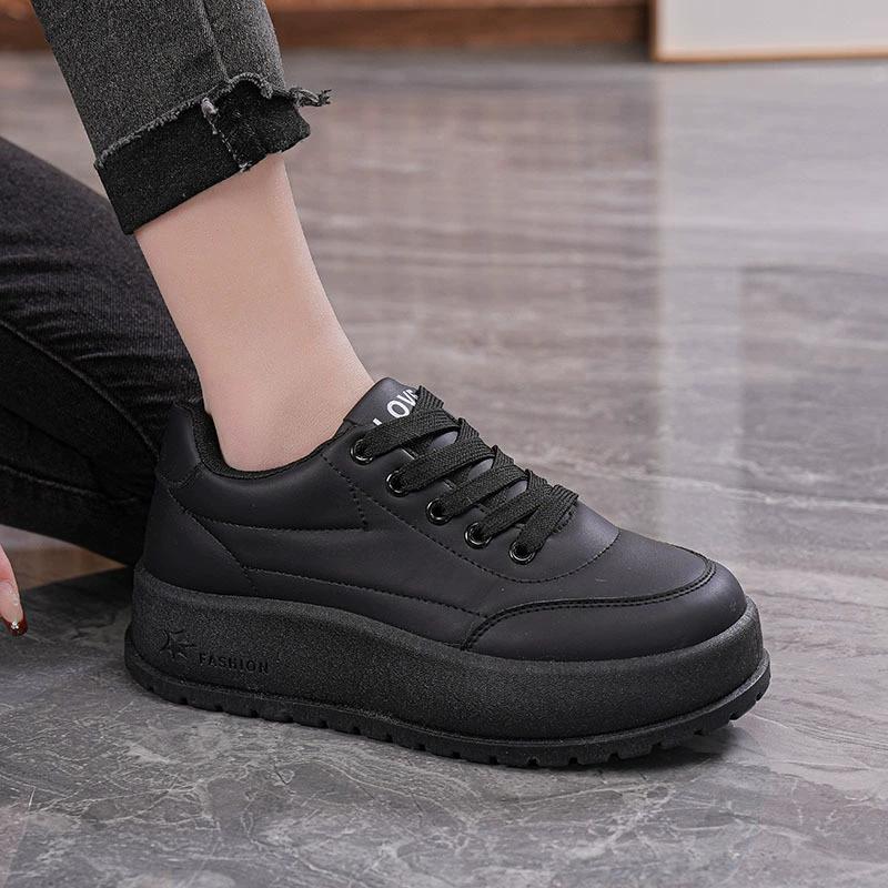 Весенние женские белые повседневные кроссовки в корейском стиле - модные кроссовки на толстой подошве, увеличивающие рост, в стиле хлеб . 35 чёрный
Весенние женские белые повседневные кроссовки в корейском стиле - модные кроссовки на толстой подошве, увеличивающие рост, в стиле хлеб . 35 чёрный