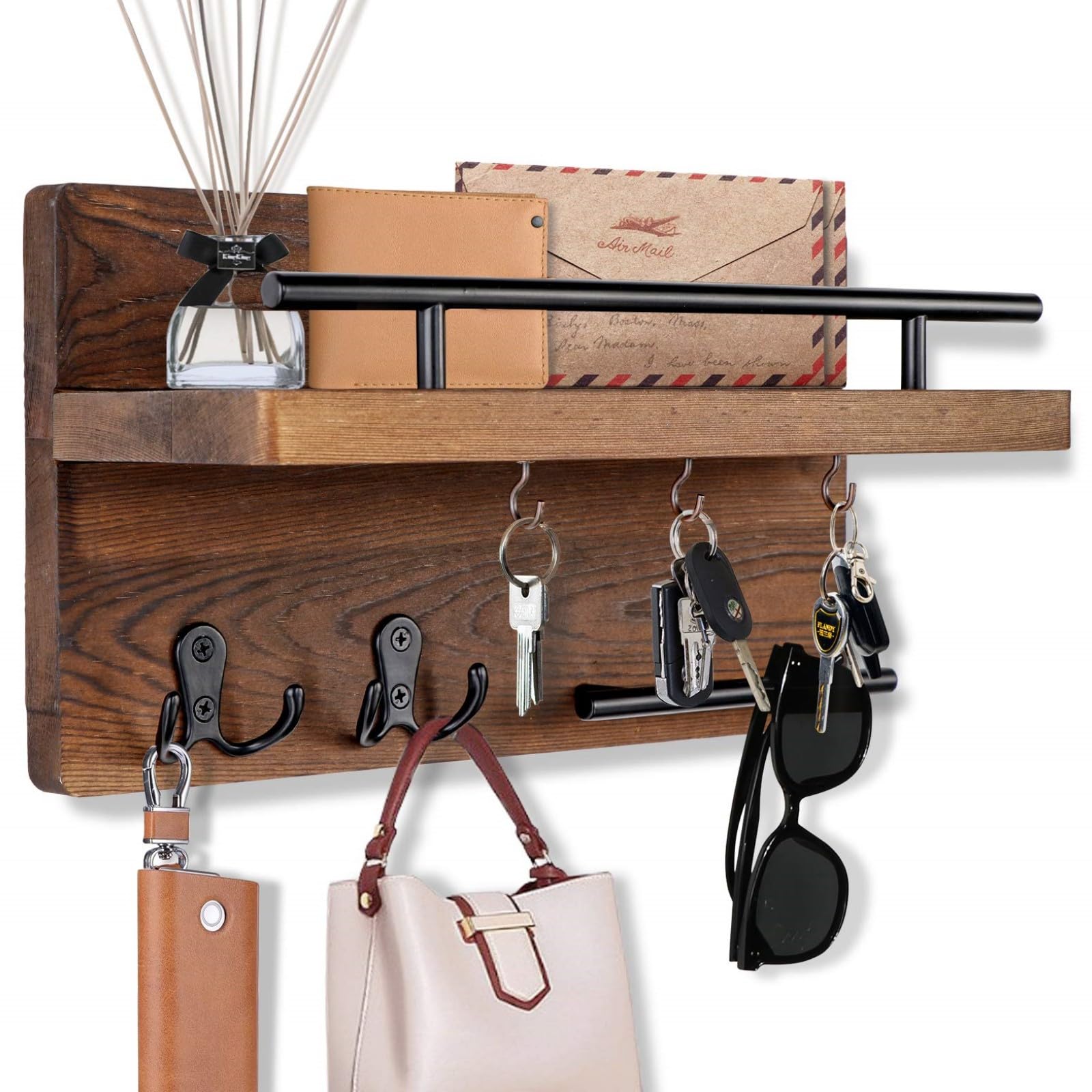 WODECASA Key Key Wooden Key Key Storage Display Small Item Screws Ideal for Living Private and Offices Wall-Mounted Hooks, 5-Row Hanger, Stand,
WODECASA Key Key Wooden Key Key Storage Display Small Item Screws Ideal for Living Private and Offices Wall-Mounted Hooks, 5-Row Hanger, Stand,