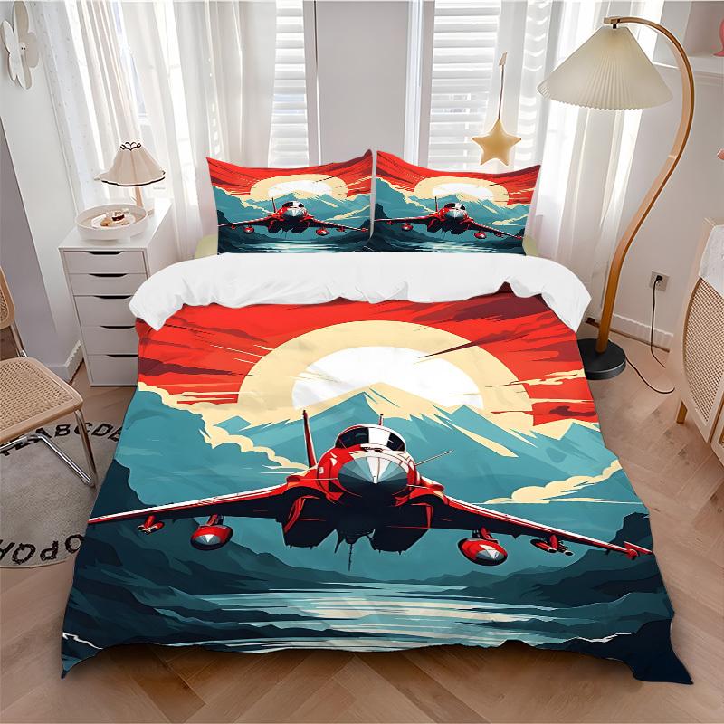 3pcs Jet Flight 1Cover + 2Pillowcases, PillowInserts NotIncluded, Machine Washable, All - Season Use, Suitable for Bedroom Guest Room48 135x200cm
3pcs Jet Flight 1Cover + 2Pillowcases, PillowInserts NotIncluded, Machine Washable, All - Season Use, Suitable for Bedroom Guest Room48 135x200cm