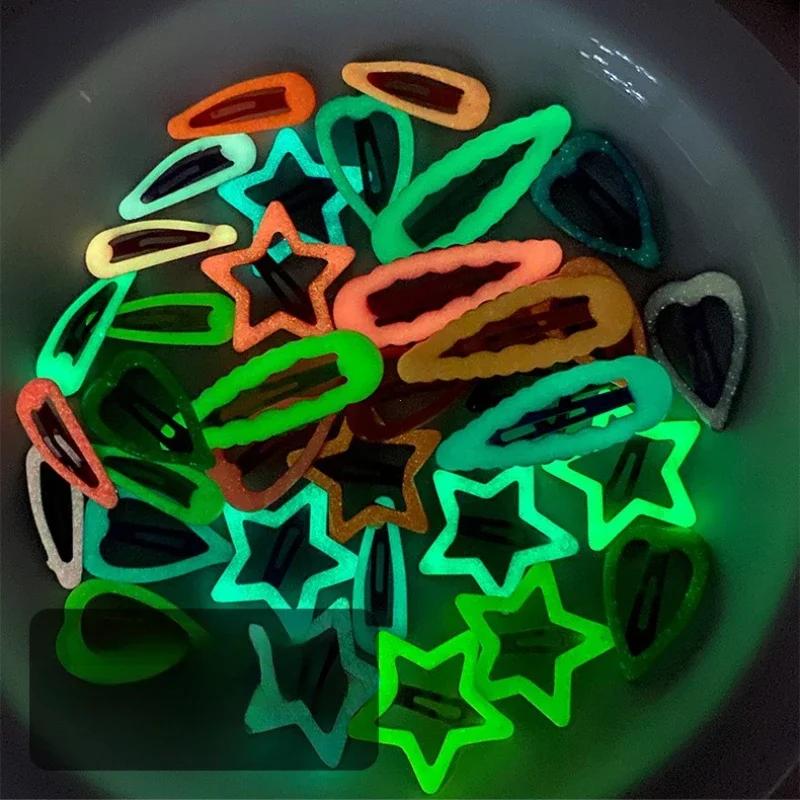 10pcs Colorful Glow in The Dark Star Heart Hairpin BB Snap Clips Luminous Barrettes Girls Hair Grip Kid Headdress Accessories
10pcs Colorful Glow in The Dark Star Heart Hairpin BB Snap Clips Luminous Barrettes Girls Hair Grip Kid Headdress Accessories