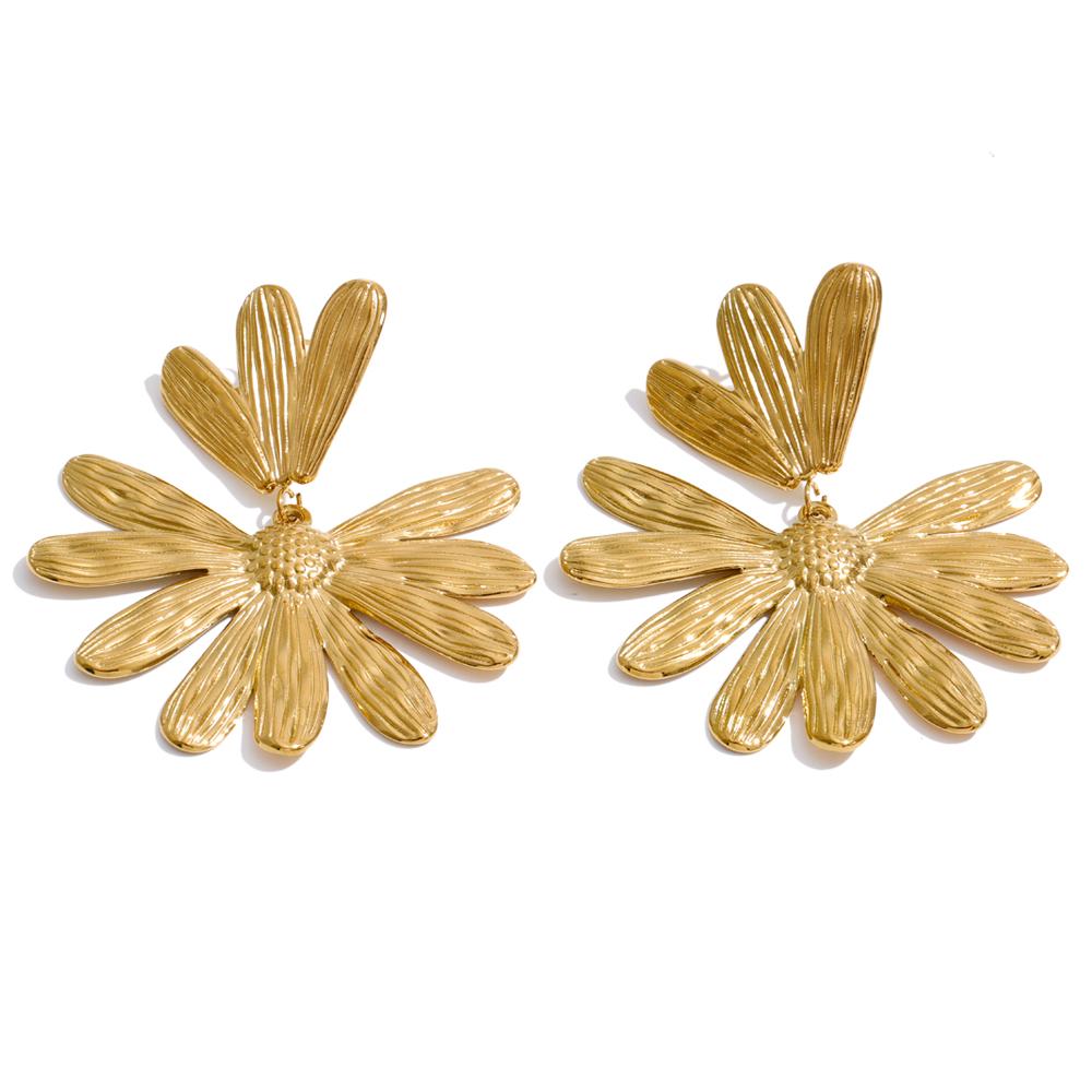 Yhpup Stainless Steel Metal Flower Drop Dangle Earrings Water Resistant Popular Golden Daily Jewelry
Yhpup Stainless Steel Metal Flower Drop Dangle Earrings Water Resistant Popular Golden Daily Jewelry